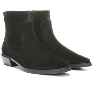 SARTO Franco Sarto Yeni Black Suede ankle Bootie 9 square toe Anthropologie